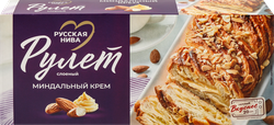 Рулет сдобный РУССКАЯ НИВА Твист Миндальный крем, 300г, крупный план