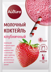 Коктейль молочный АЙДИГО Клубничный, 60г, крупный план
