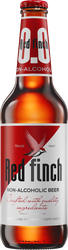 Пиво светлое безалкогольное RED FINCH пастеризованное 0,5%, 0.45л, вид