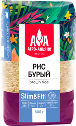 Рис бурый АГРО-АЛЬЯНС Экстра Slim&Fit, нешлифованный, 1-й сорт, 800г, детальное фото