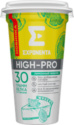 Напиток кисломолочный EXPONENTA HIGH-PRO Лимонный чизкейк обезжиренный с высоким содержанием белка, без змж, 250г, фотография