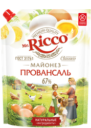 Майонез MR.RICCO Провансаль 67%, 670мл, детальное фото