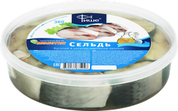 Сельдь ФИШЕ кусочки в уксусно-масляной заливке фирменный посол, 360г, вид