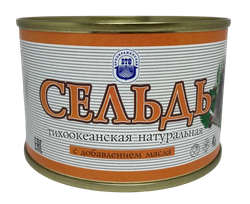 Сельдь натуральная в масле, 250г, картинка