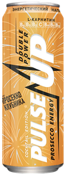 Энергетический напиток PULSEUP Your Energy Просекко ж/б 0,45л., крупный план