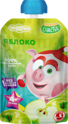 Пюре Смешарики Яблоко пауч 85г., крупный план