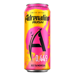 Энергетический напиток ADRENALINE Юдзу-Клубника-Каламанси ж/б 0,449л., крупный план