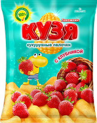 Кукурузные палочки со вкусом клубники КУЗЯ ЛАКОМКИН п/п 100г., изображение