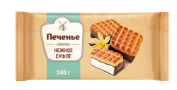 Печенье Нежное суфле МЕЛЬНИЦА ф/п 240г., детальное фото