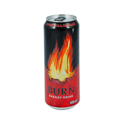 Энергетический напиток BURN Оригинальный без сахара ж/б 0,449л., картинка