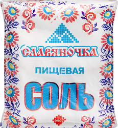 Соль поваренная пищевая СЛАВЯНОЧКА ф/п 1кг., крупный план