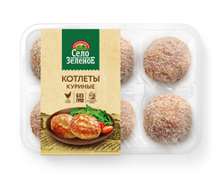 Котлеты КУРИНЫЕ охл. 400г. СЕЛО ЗЕЛЕНОЕ, картинка