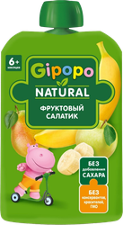 Пюре ГИПОПО Яблоко, груша, банан пауч 90г., крупный план