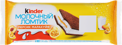 Пирожное бисквитное КИНДЕР молочный ломтик Персик-Маракуйя 23,5% 28г. БЗМЖ, изображение