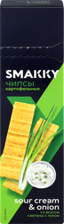 Чипсы картофельные SMAKKY со вкусом сметаны с луком 100г. PL, фотография