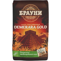 Сахар тростниковый кристаллический БРАУНИ б/п 500г., фото