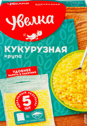 Крупа кукурузная УВЕЛКА к/у 5*80гр, крупный план