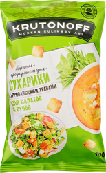 Сухарики КРУТОНОФФ с прованскими травами для салатов и супов п/п 100г., крупный план