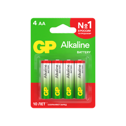 Батарейка алкалиновая GP RED АА , LR6-4B, 4шт., картинка
