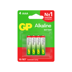 Батарейка алкалиновая GP RED ААА , LR03-4B, 4шт., картинка