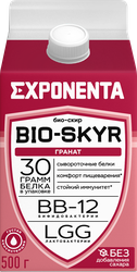 Напиток обезжиренный с высоким содержанием белка EXPONENTA BIO-SKYR гранат 500г. БЗМЖ, фото