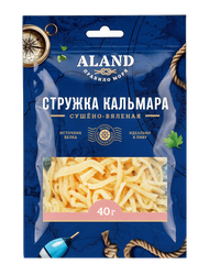Кальмар стружка сушено-вяленный АЛАНД п/п 40г., вид
