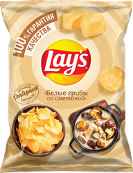 Картофельные чипсы ЛЕЙЗ БЕЛЫЕ ГРИБЫ со сметаной ф/п 105г., фото