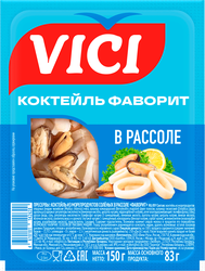 Коктейль из морепродуктов в рассоле 150г. VICI, изображение