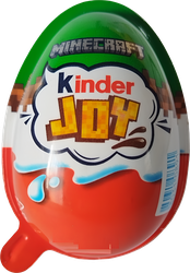 Шоколадное яйцо Киндер Джой Т24 с хрустящими шариками   20 г., крупный план