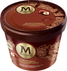 Мороженое МАГНАТ Сливочное Шоколадно-ореховый крем монокап 8% 170г. БЗМЖ ИНМАРКО, крупный план