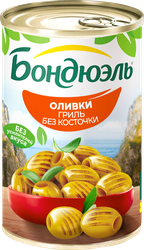 Оливки гриль без косточки БОНДЮЭЛЬ ж/б 314мл, изображение