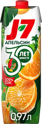Сок J7 Апельсин с мякотью, 0.97л, вид