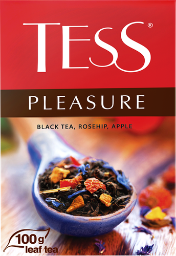 Чай черный TESS Pleasure с добавками листовой, 100г, детальное фото