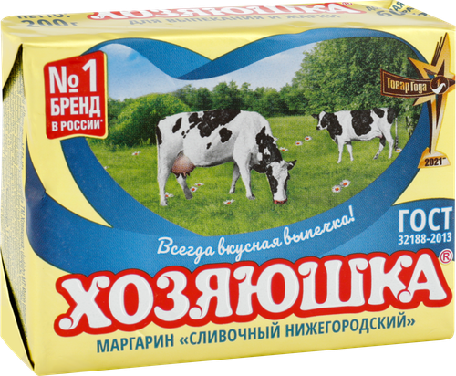 Маргарин ХОЗЯЮШКА Сливочный 60%, 200г, картинка