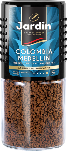 Кофе растворимый JARDIN Colombia Medellin натуральный сублимированный, 95г, вид