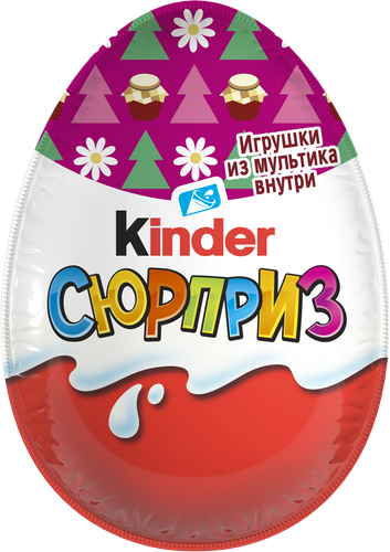 Яйцо шоколадное KINDER Сюрприз из молочного шоколада с игрушкой, 20г, вид