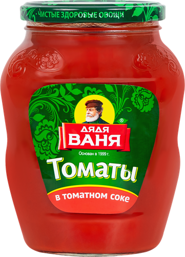 Томаты в томатном соке ДЯДЯ ВАНЯ, 670г, вид