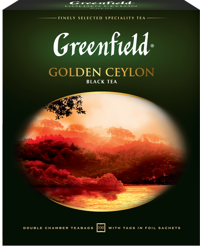 Чай черный GREENFIELD Golden Ceylon Цейлонский, 100пак, фотография