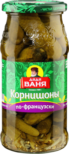 Корнишоны консервированные ДЯДЯ ВАНЯ По-французски, 460г, фотография