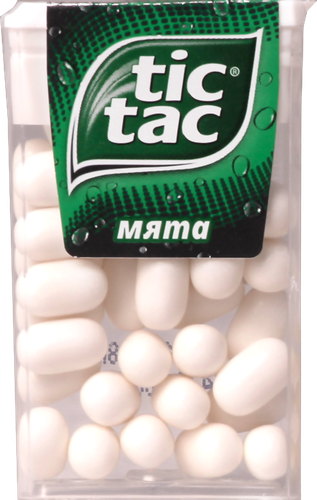 Драже TIC TAC Мята, 16г, крупный план