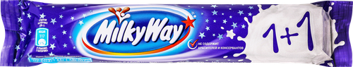 Батончик шоколадный MILKY WAY 1+1 с суфле, 52г, фотография