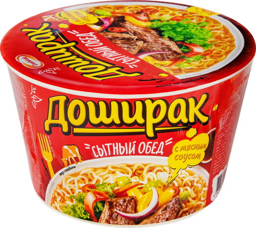 Лапша ДОШИРАК Сытный обед со вкусом говядины, 110г, фотография