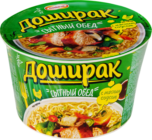 Лапша ДОШИРАК Сытный обед со вкусом курицы, 110г, крупный план