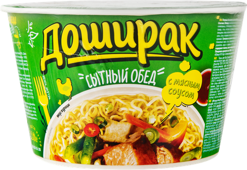 Лапша ДОШИРАК Сытный обед со вкусом курицы, 110г, вид