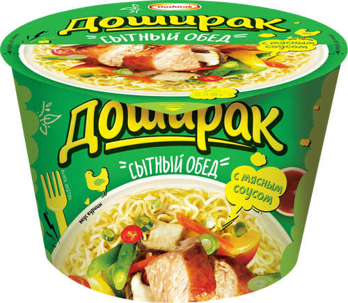 Лапша ДОШИРАК Сытный обед со вкусом курицы, 110г, фото