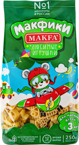 Макароны MAKFA Макфики группа А высший сорт, 250г, фотография