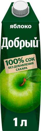 Сок ДОБРЫЙ Яблоко, 1л, крупный план