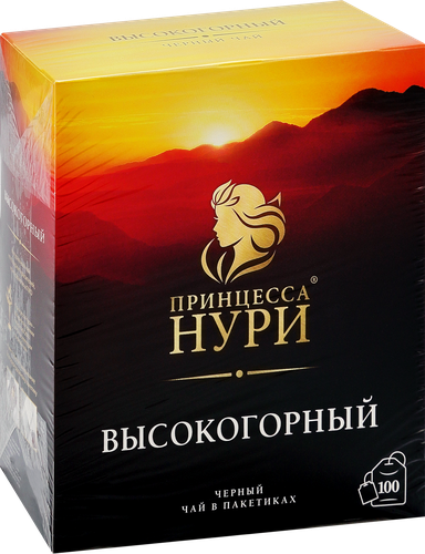 Чай черный ПРИНЦЕССА НУРИ Высокогорный байховый листовой, 100пак, фотография