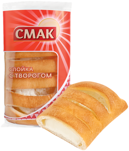 Слойка СМАК с творогом, 100г, детальное фото
