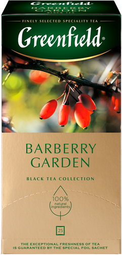 Чай черный GREENFIELD Индийский Barberry Garden, 25пак, детальное фото